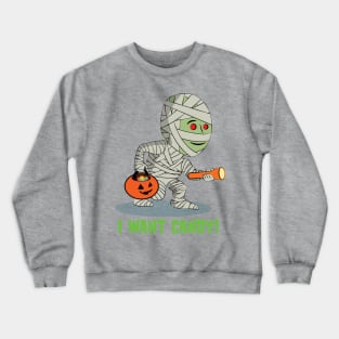 Cute Kid's - The Boo Crew - Cartoon Monsters - Ahmed the Mummy Crewneck Sweatshirt